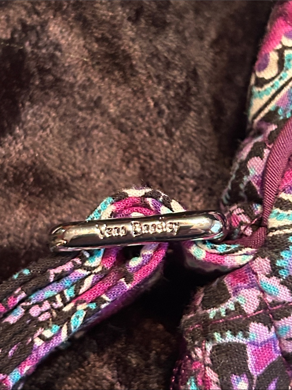 Vera Bradley Purple Floral Quilted Crossbody - Picture 7 of 10
